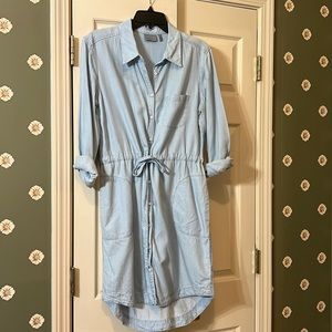 ATHLETA Chambray Denim Shirt Dress